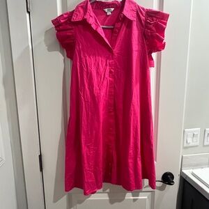 Crown & Ivy Fuchsia Button-Down Dress